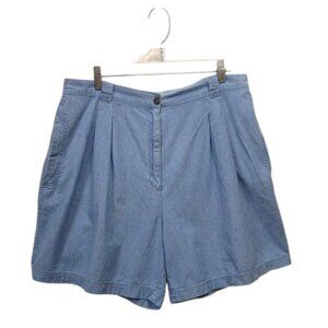 Cabin Creek Vtg Hi Waist Lightweight All Cotton Pockets Light Blue Denim Shorts